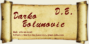 Darko Bolunović vizit kartica